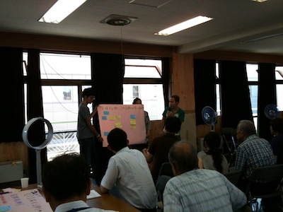 若林区復興の輪ミーティング グループ発表の様子